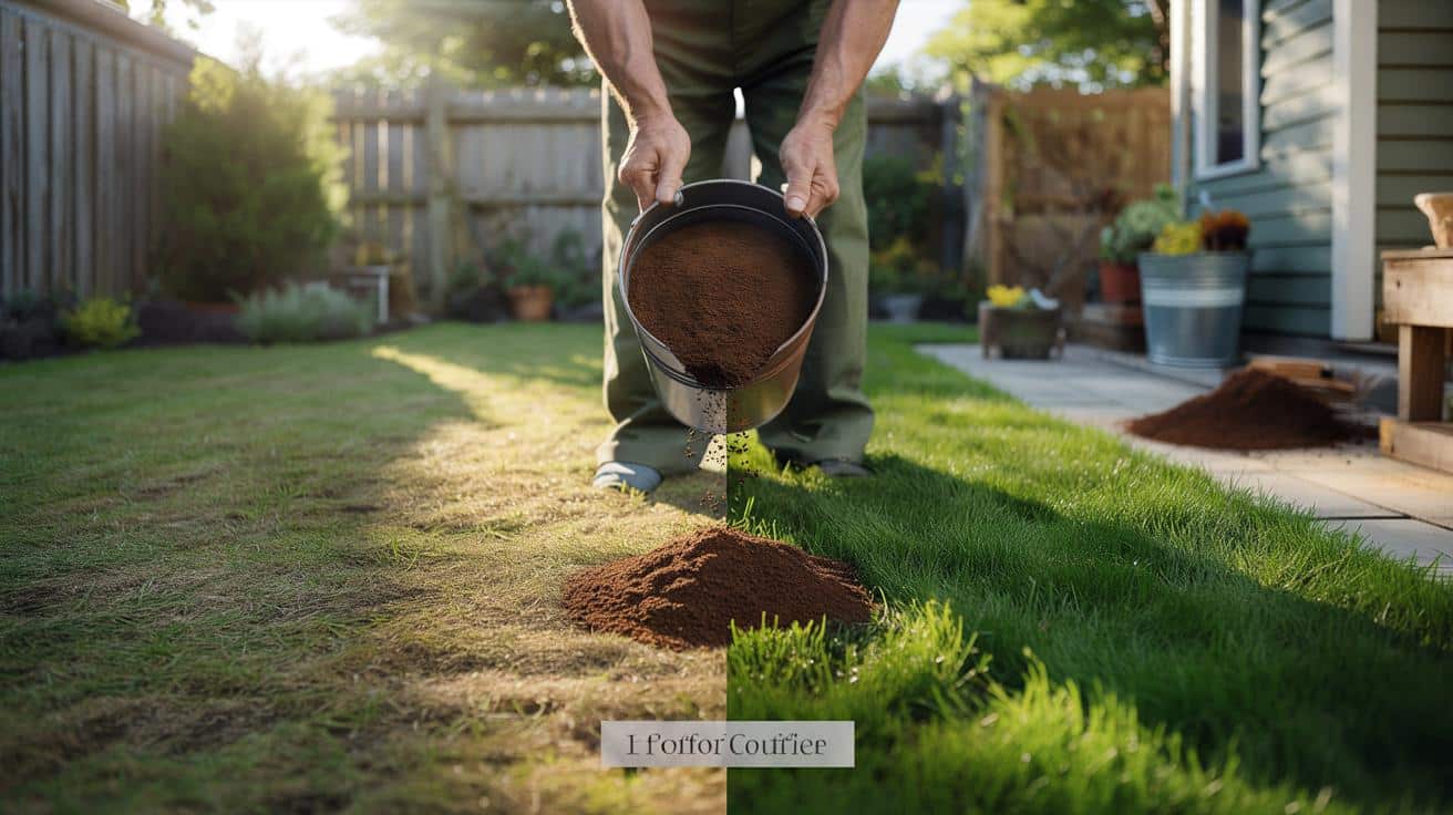 Nie wyrzucaj fusów z kawy: wysyp je na trawnik, a zobaczysz różnicę