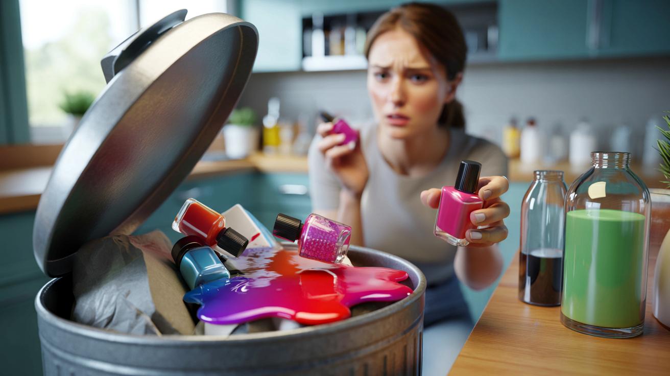 Nie wyrzucaj lakieru do paznokci do domowego kosza. To może drogo kosztować