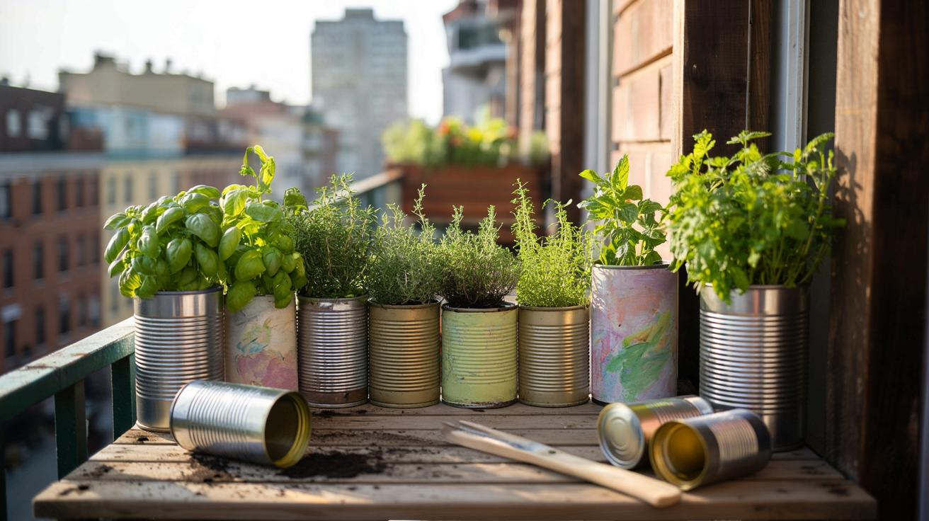 Nie wyrzucaj tej puszki z kuchni. Zrób z niej mini ogródek ziołowy