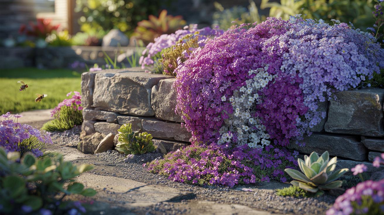 Ta niepozorna bylina w kilka tygodni zamienia goły mur w fioletową ścianę