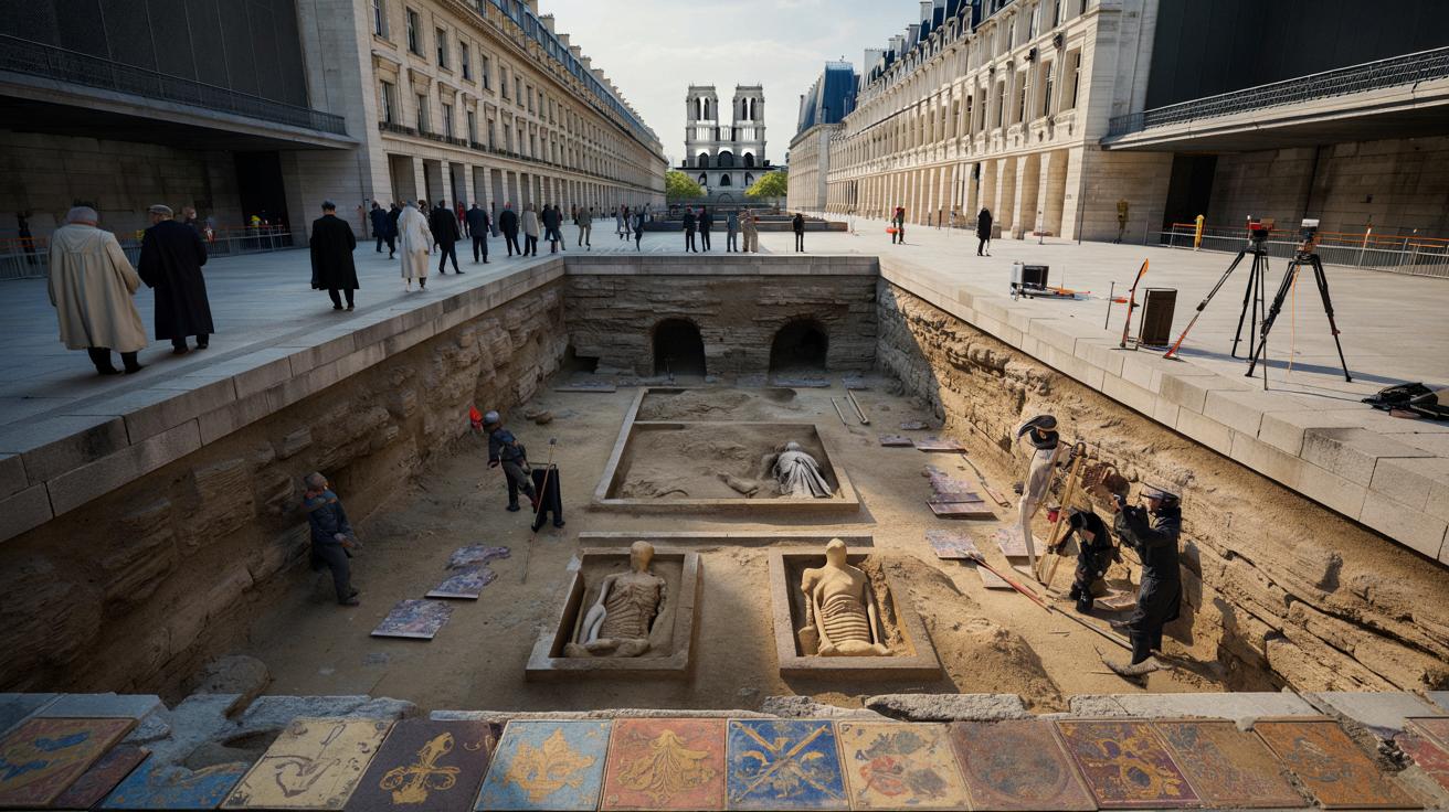 Niespodzianka pod paryskim sądem: starożytne mury i średniowieczne groby