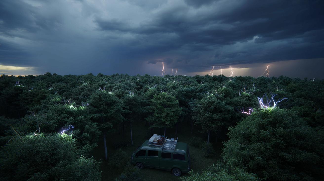 Niewidzialna burzowa poświata nad lasem. Naukowcy nagrali ją pierwszy raz