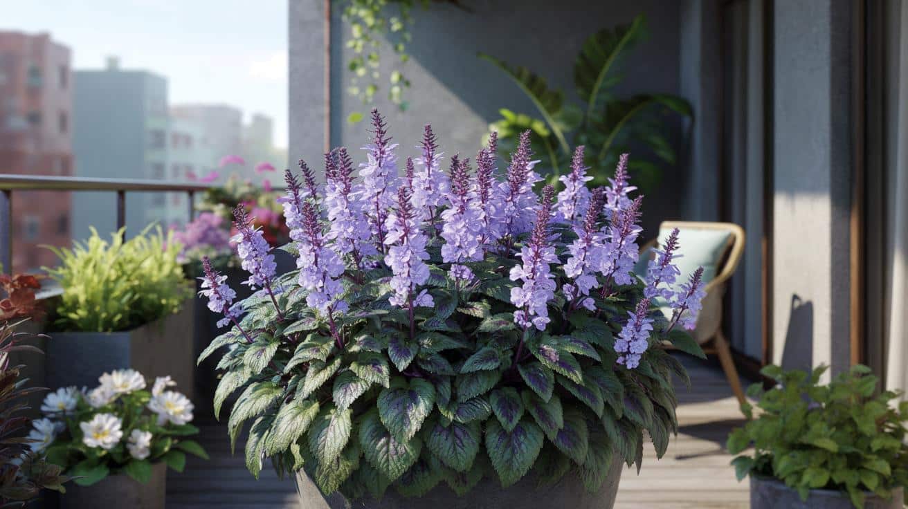 Niezwykła fioletowa bylina do cienistych balkonów: kwitnie, gdy inne już znikają