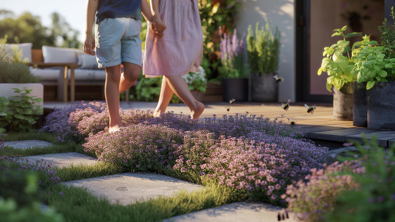 Niska roślina zamiast trawnika. Kwitnie całe lato i zniechęca komary