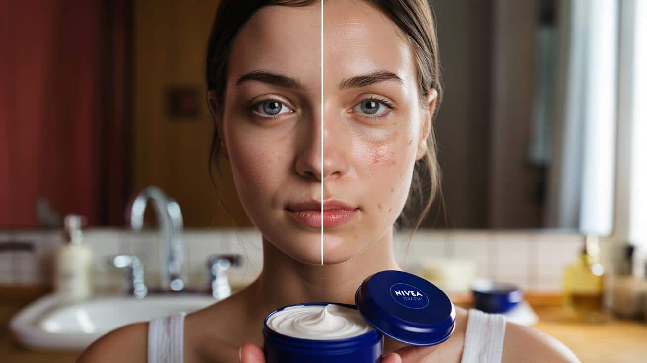 Nivea: przez tydzień smarowałam kremem z niebieskiego pudełka tylko połowę twarzy – oto efekt