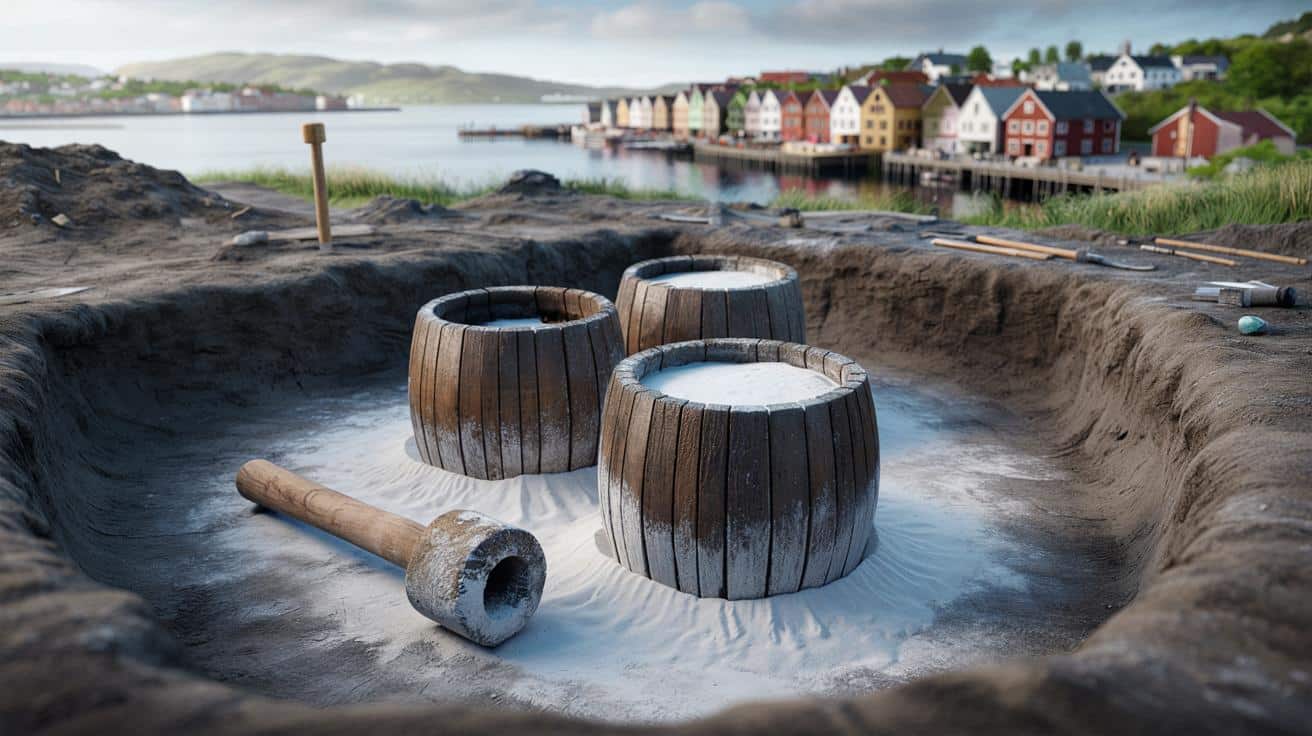 Norwegia: 400‑letnie beczki z wapnem zmieniają historię jednego miasta