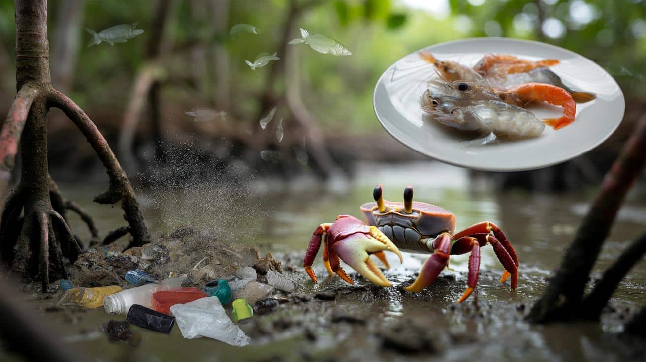 Nowe badania: kraby mielą plastik na pył, który trafia na nasze talerze