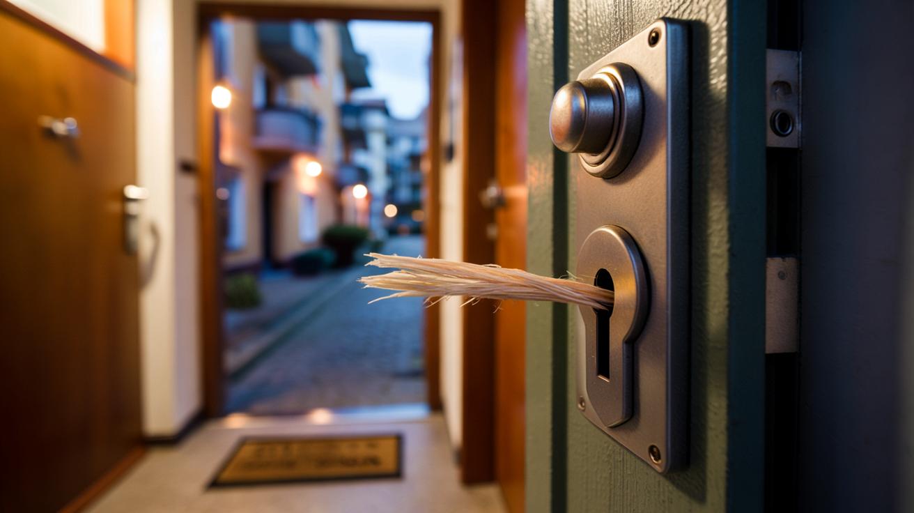 Nowy trik złodziei: zwykła wykałaczka w zamku drzwi jako sygnał „dom pusty”