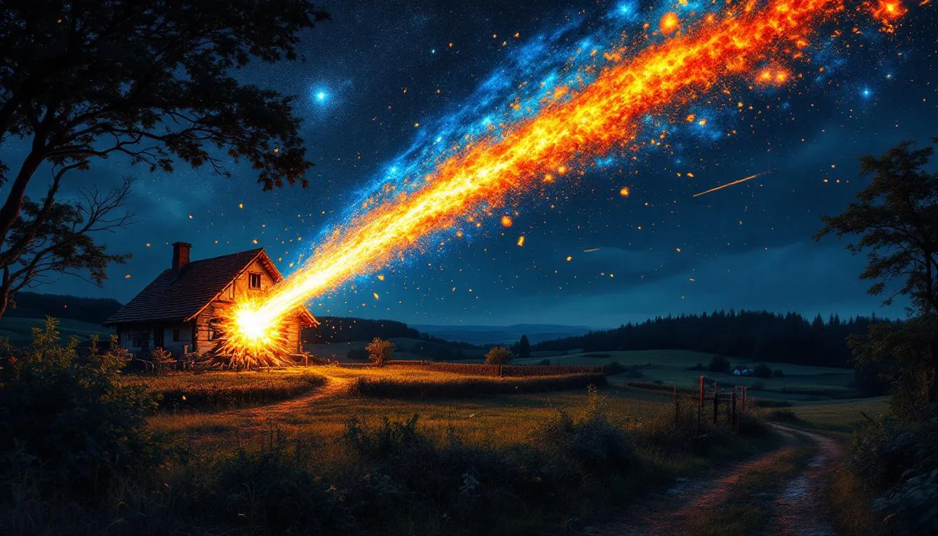 Obserwowałem kosmiczny bolid nad Francją, przebił dach i zostawił deszcz odłamków