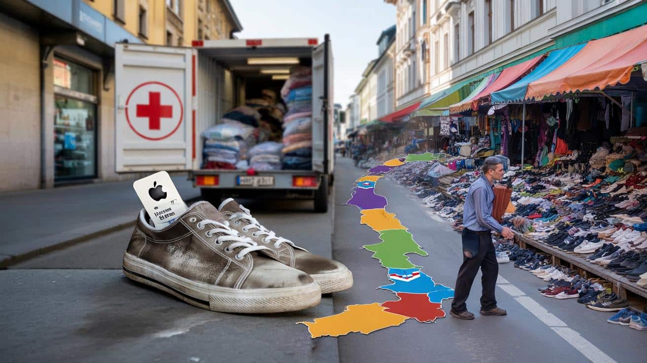 Oddał buty do kontenera Czerwonego Krzyża. AirTag ujawnił zaskakującą trasę darów