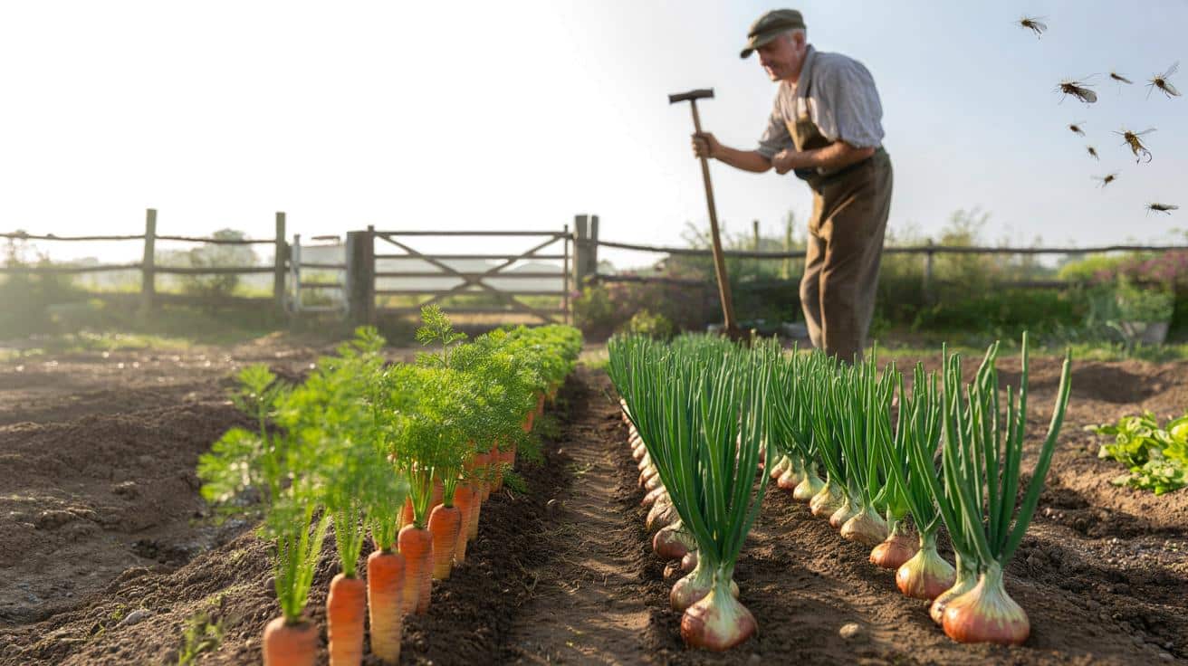 Ogrodnik wyjaśnia dlaczego sadzi cebulę obok marchwi i jak to chroni przed szkodnikami