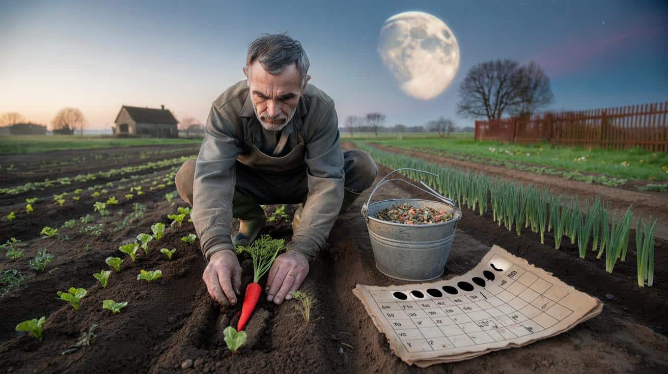 Ogrodnik zdradza dlaczego sieje nasiona warzyw w fazę księżyca i jak to zmienia plony