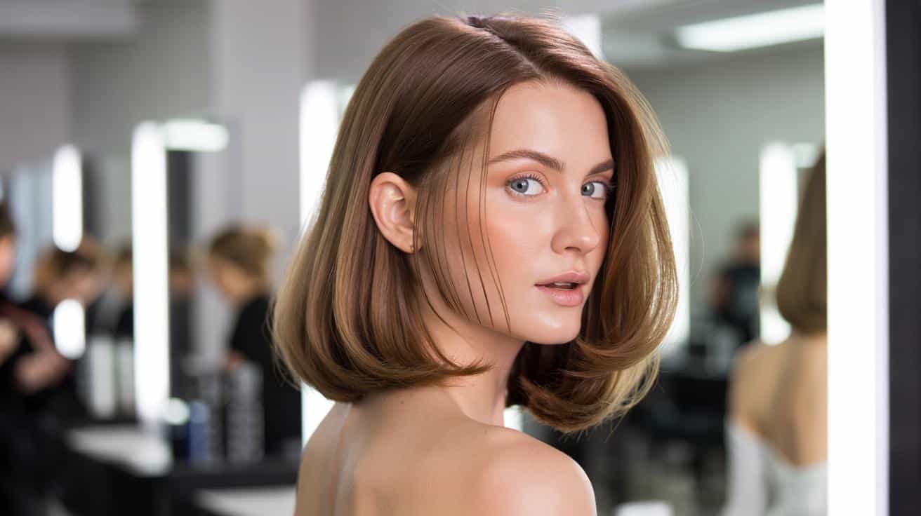 Jeśli masz okrągłą twarz, ta fryzura może ją optycznie wysmuklić
