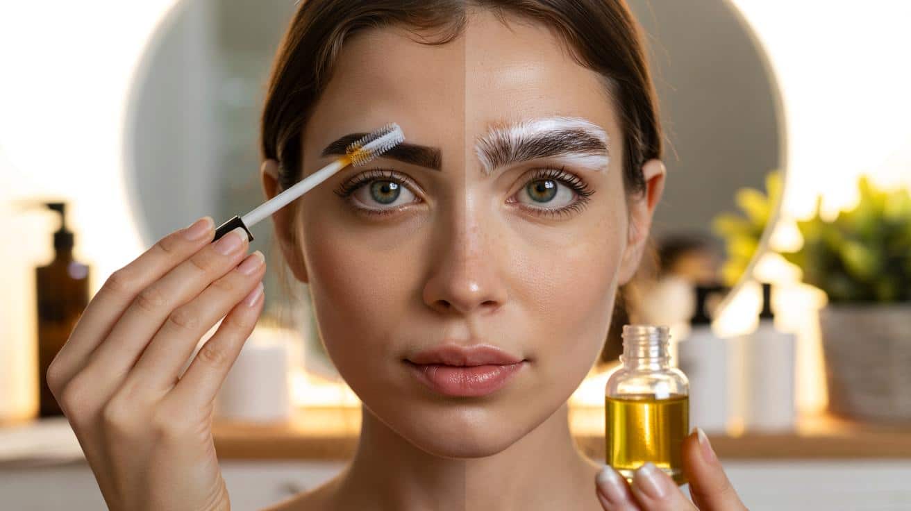 Jak przygotować domową pielęgnację brwi z oleju rycynowego, która w sześć tygodni wyraźnie je zagęszcza