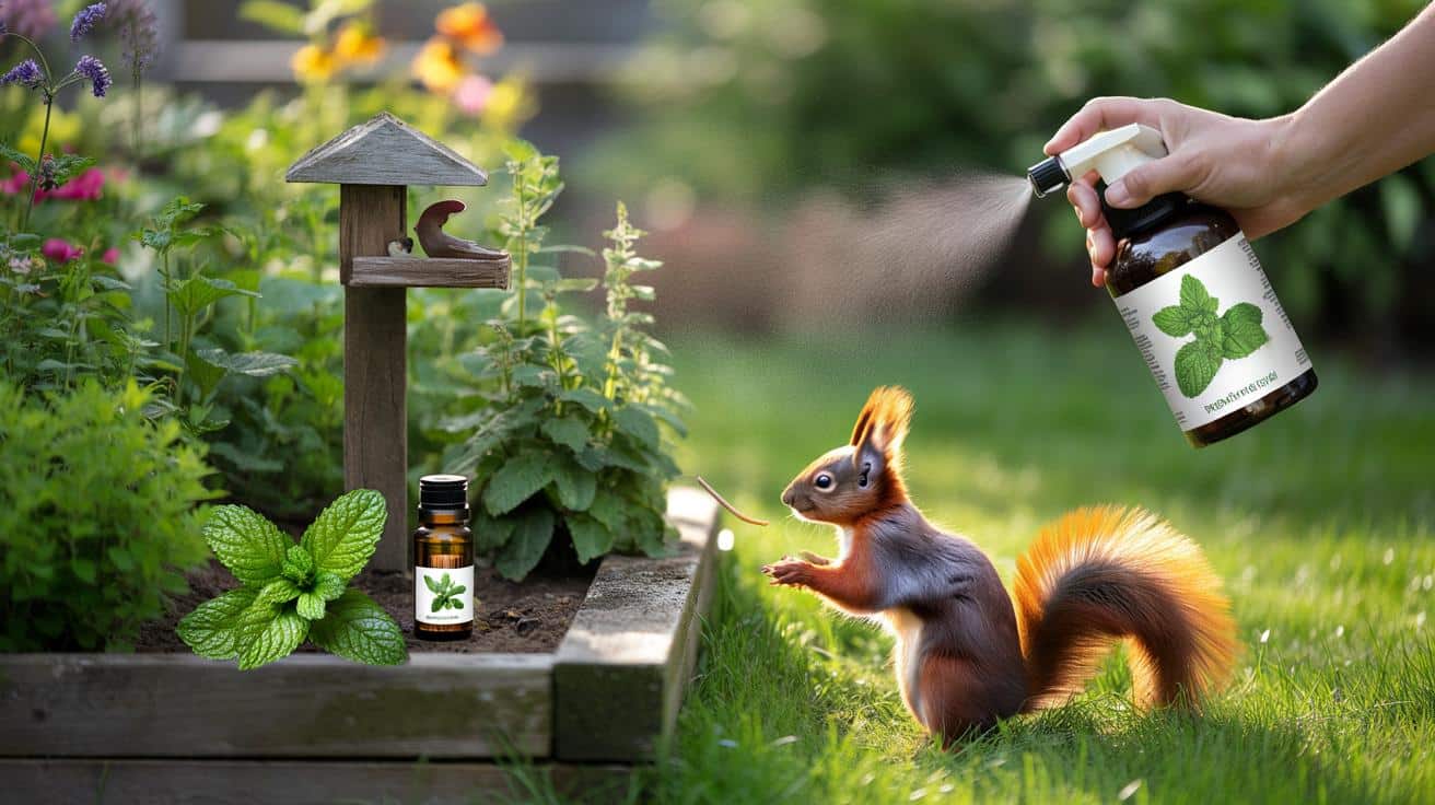 Czy olejek z mięty pieprzowej naprawdę odstrasza wiewiórki w ogrodzie?