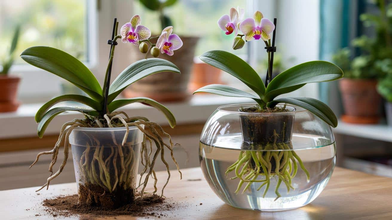 Dlaczego orchidee mają zeschnięte korzenie mimo regularnego podlewania i jak działa metoda nawadniania od korzeni stosowana przez ogrodników