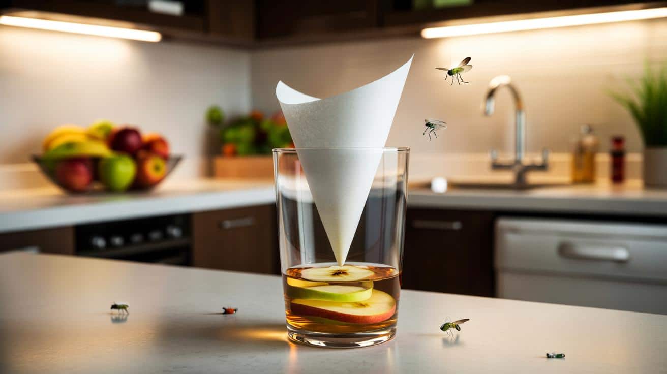 Owocowa pułapka w szklance: prosty trik na muszki w kuchni