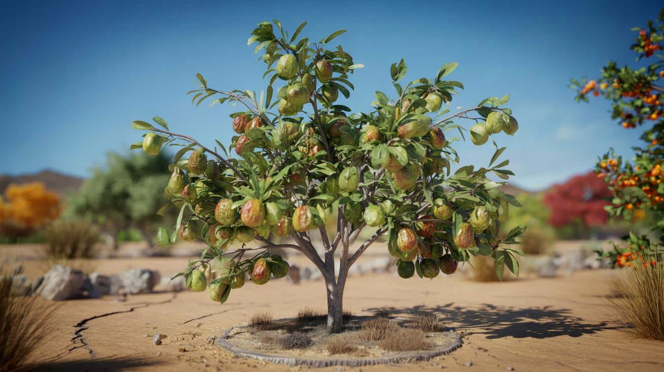 Owocowe drzewo z Azji, które prawie nie potrzebuje wody. Hit suchego ogrodu