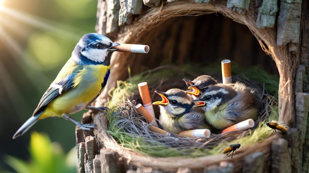 Papierosy w ptasich gniazdach: trucizna, która pomaga pisklętom?