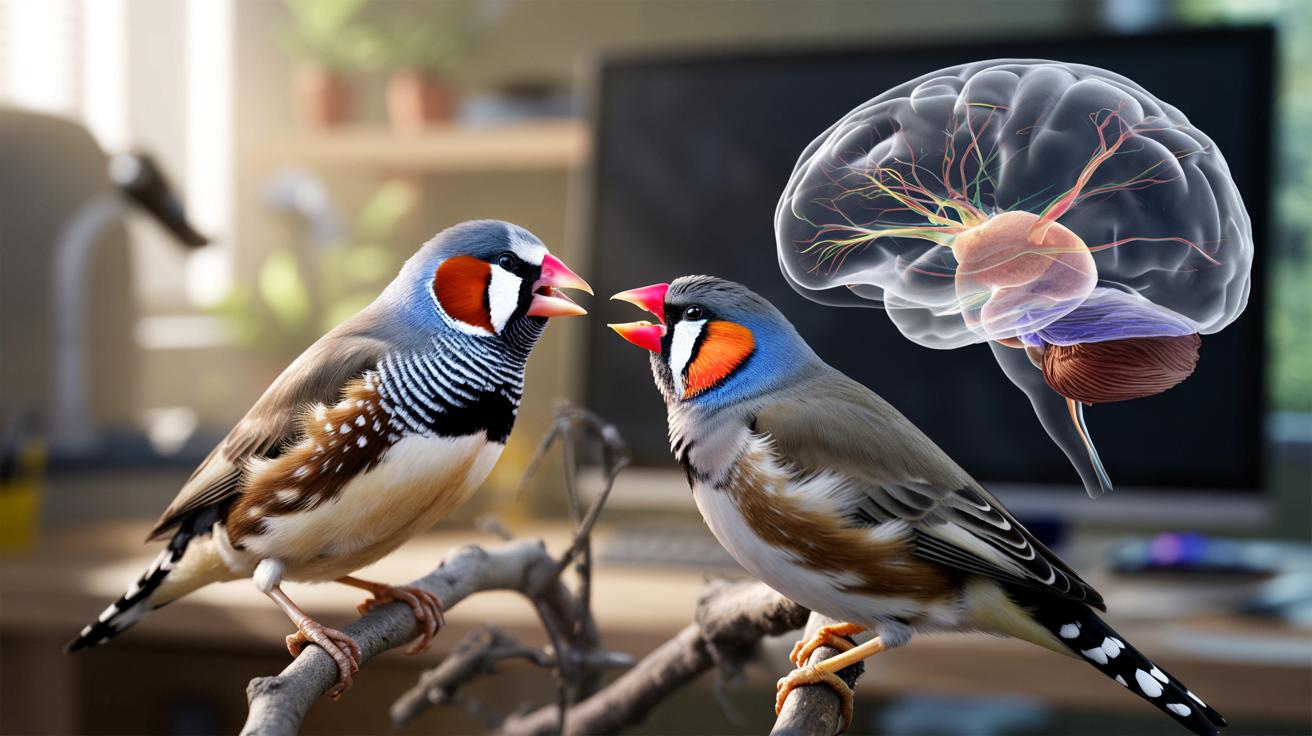 Papużki zebrowate szybciej odpowiadają znajomym głosom. Co dzieje się w ich mózgu?