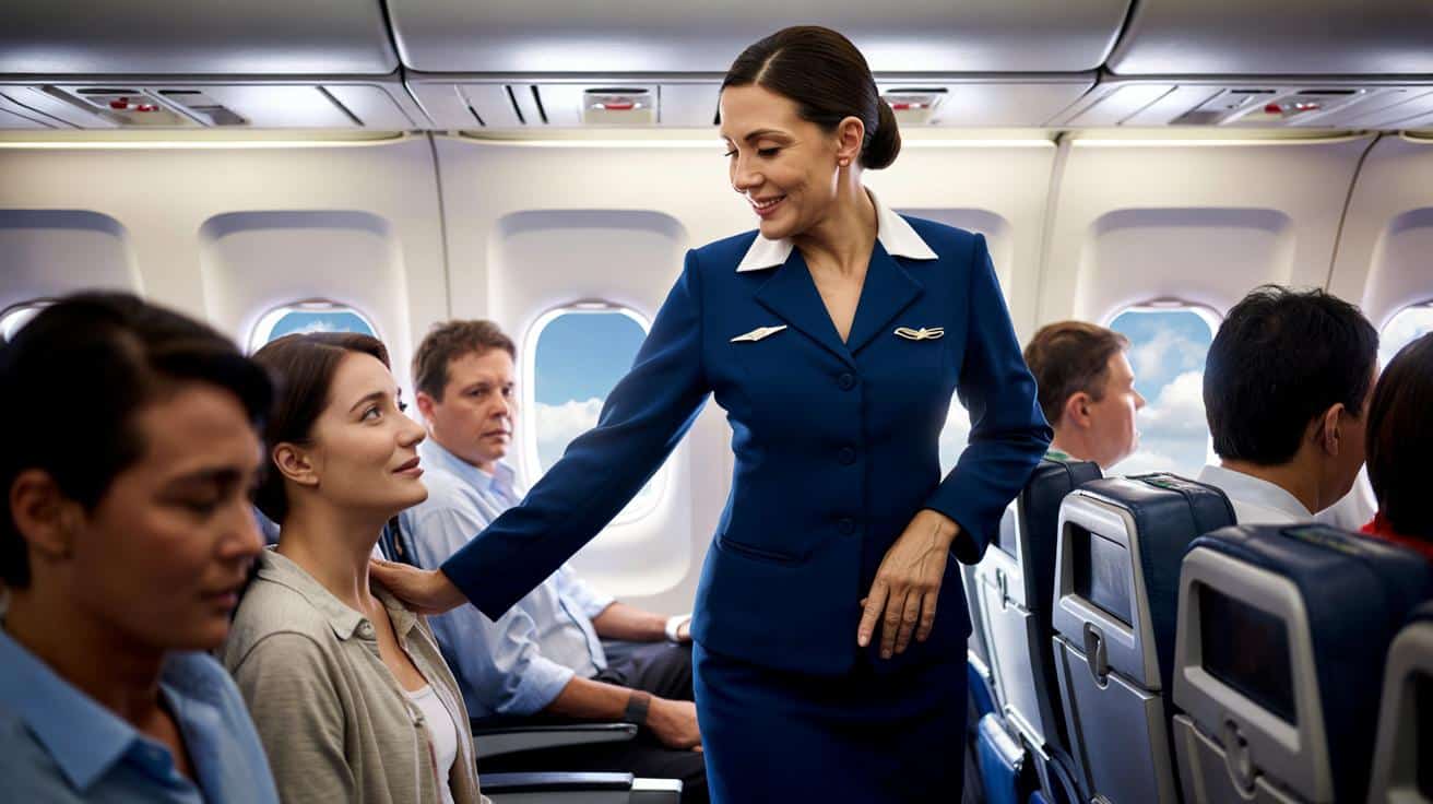 „Patrz na mój uśmiech”: stewardesa zdradza sposób na strach przed lotem