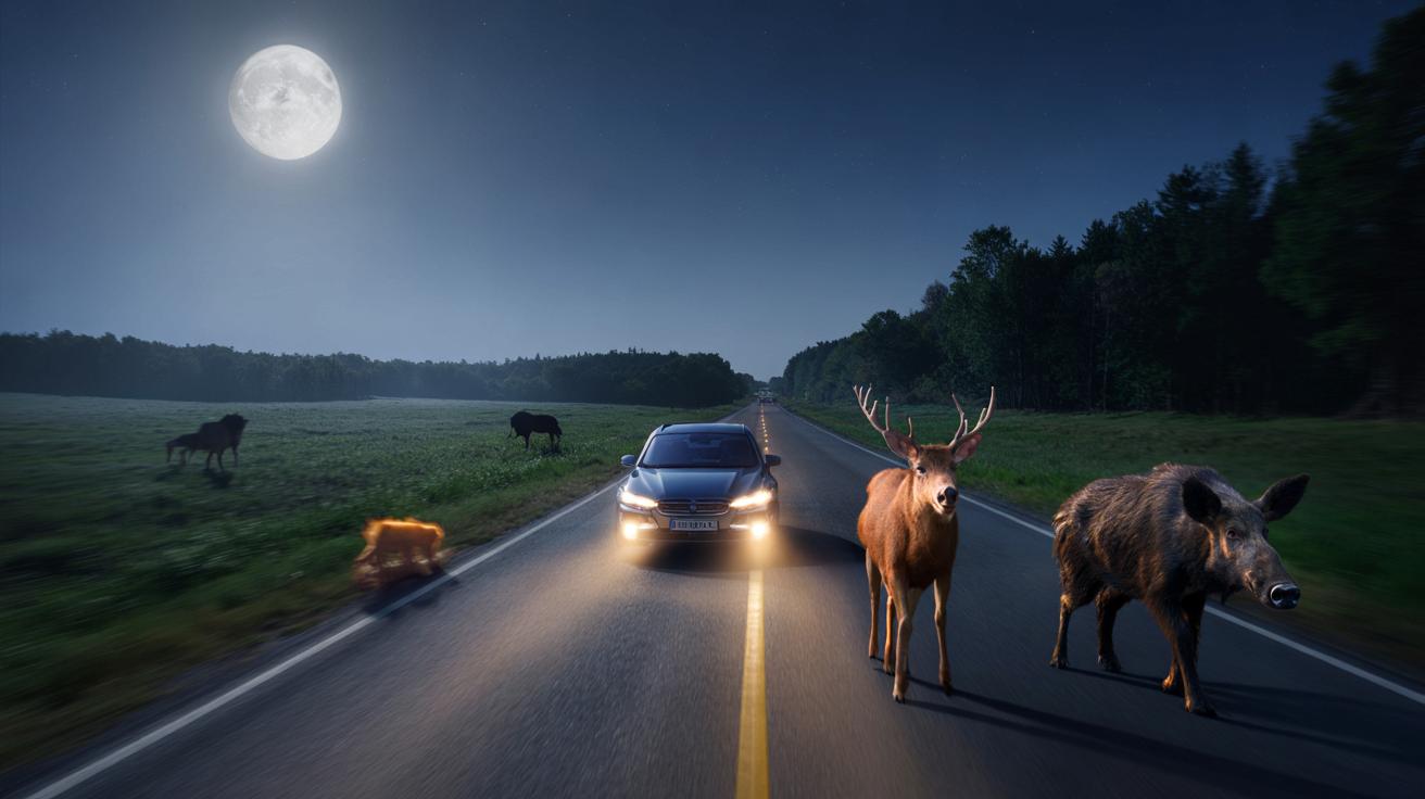 Pełnia księżyca a wypadki ze zwierzętami: kierowcy, uważajcie na te noce