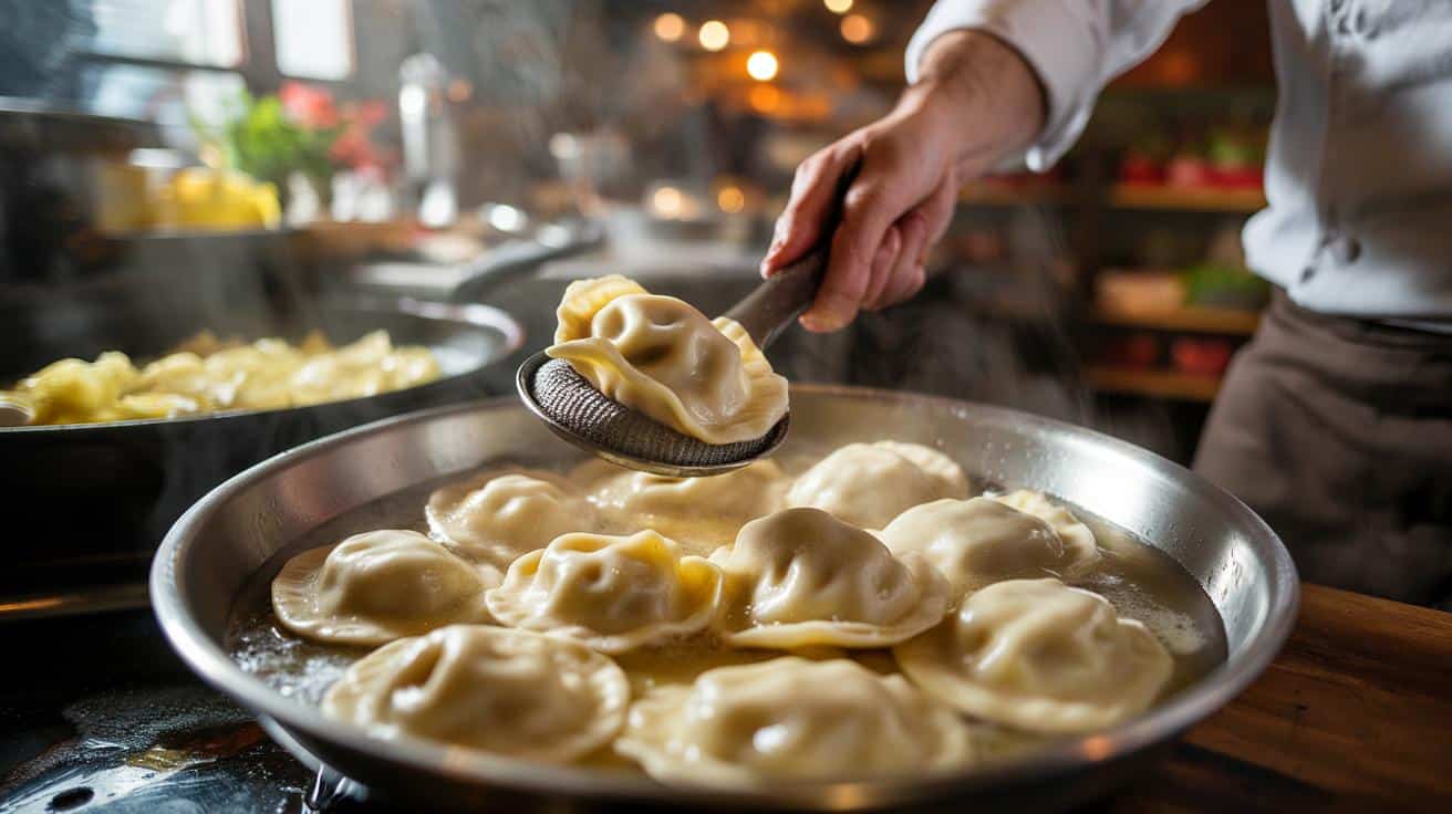 Restauracyjny trik na pierogi, które nie sklejają się po ugotowaniu, polega na jednej czynności tuż po wyjęciu z wrzątku