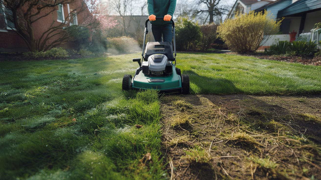 Pierwsze koszenie trawnika w marcu: jeden błąd psuje gęstą murawę