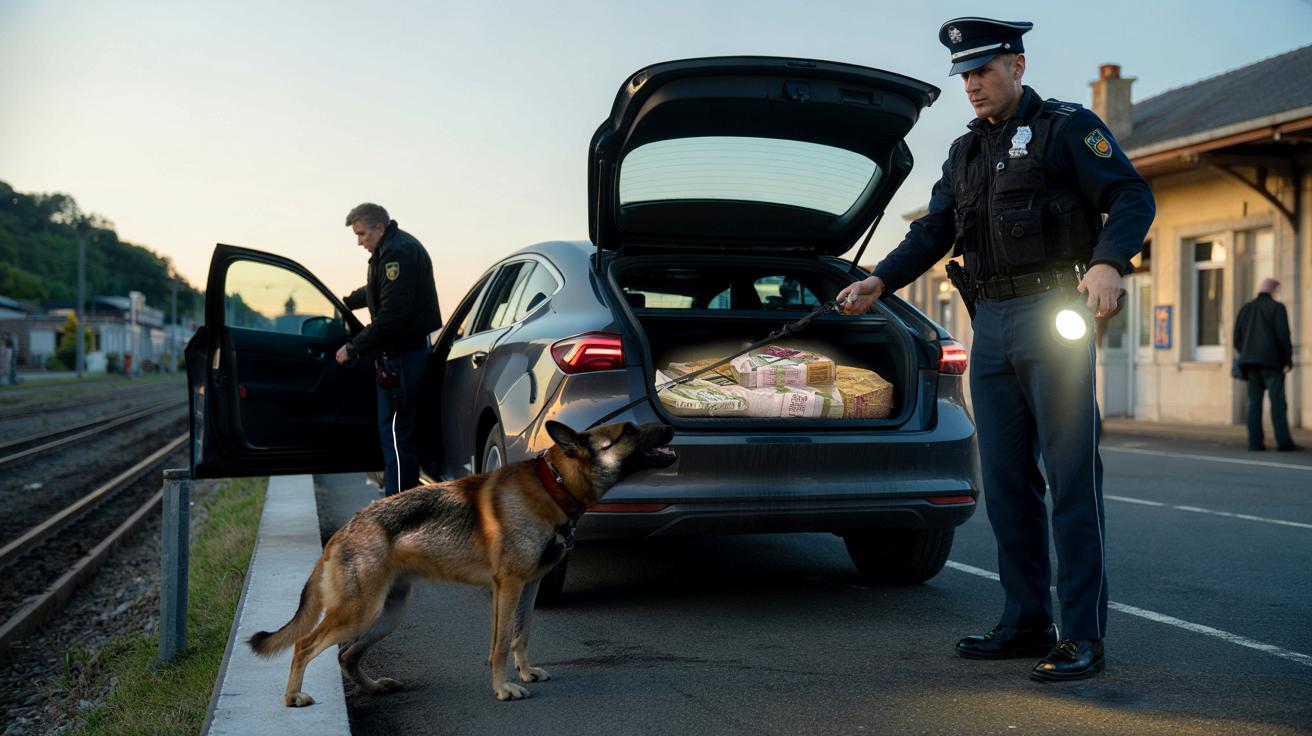 Pies policyjny zatrzymuje się przy aucie pod dworcem. To, co było w bagażniku, kończy cały proceder