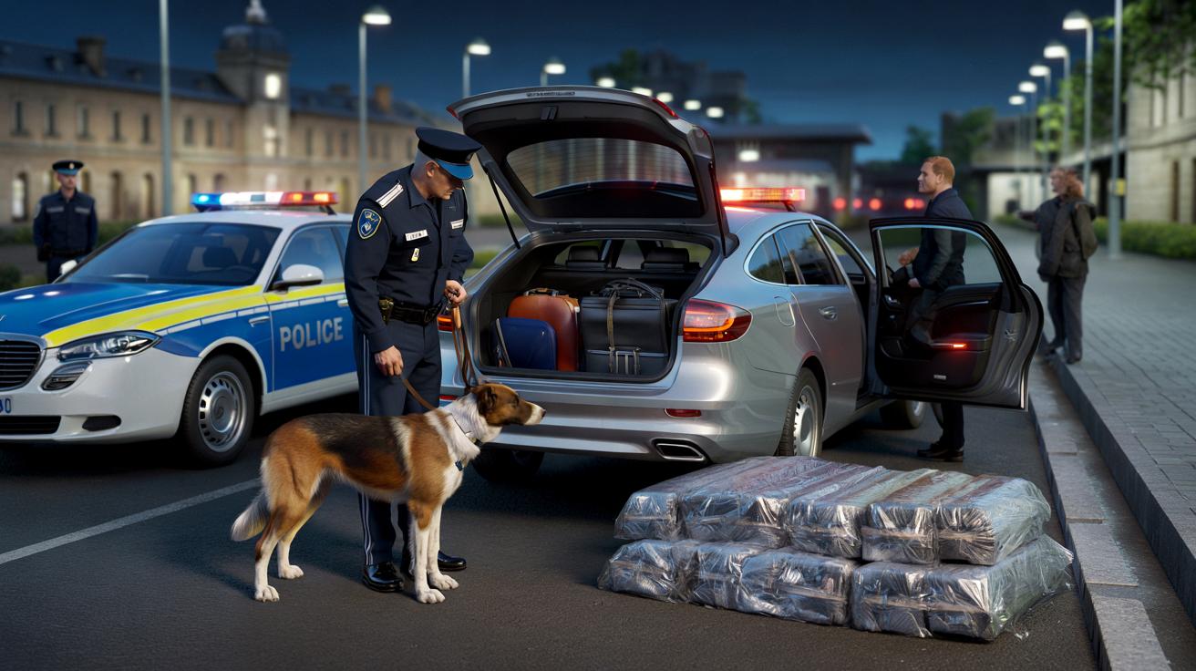 Pies policyjny zatrzymuje się przy aucie pod dworcem. W bagażniku szokujący ładunek