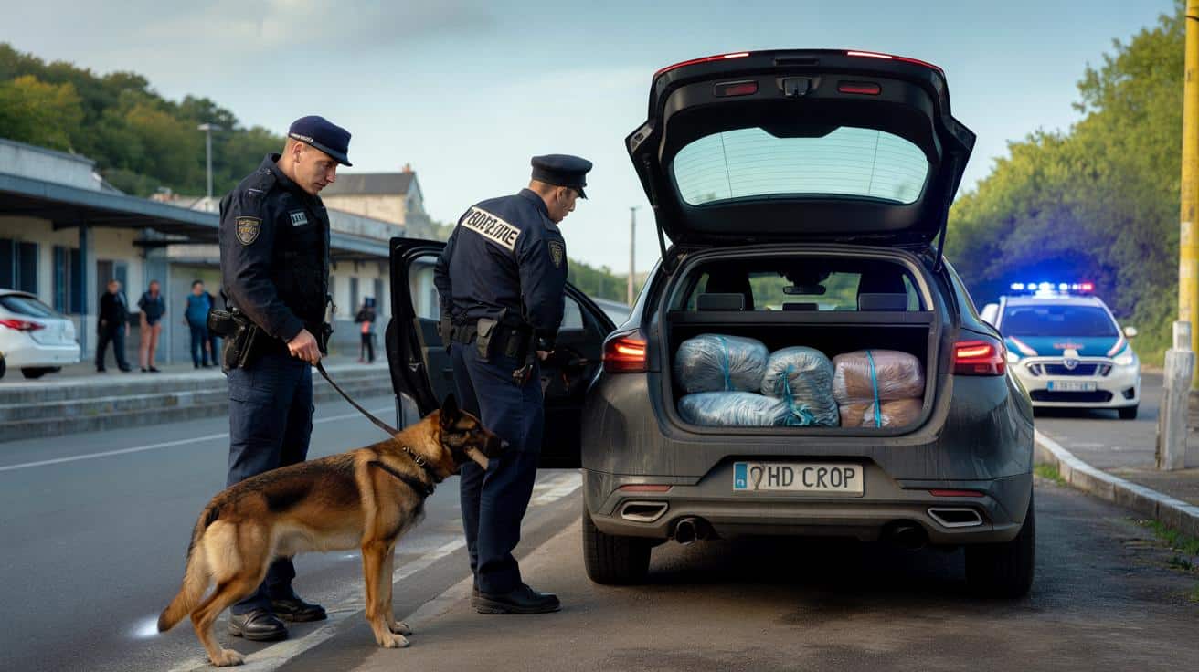 Pies policyjny zatrzymuje się przy aucie. To, co w bagażniku, kończy cały proceder