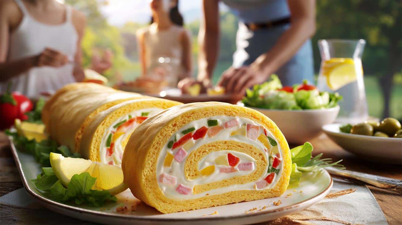 Pionono z kremowym nadzieniem z serc palmowych: hit na letnie spotkania