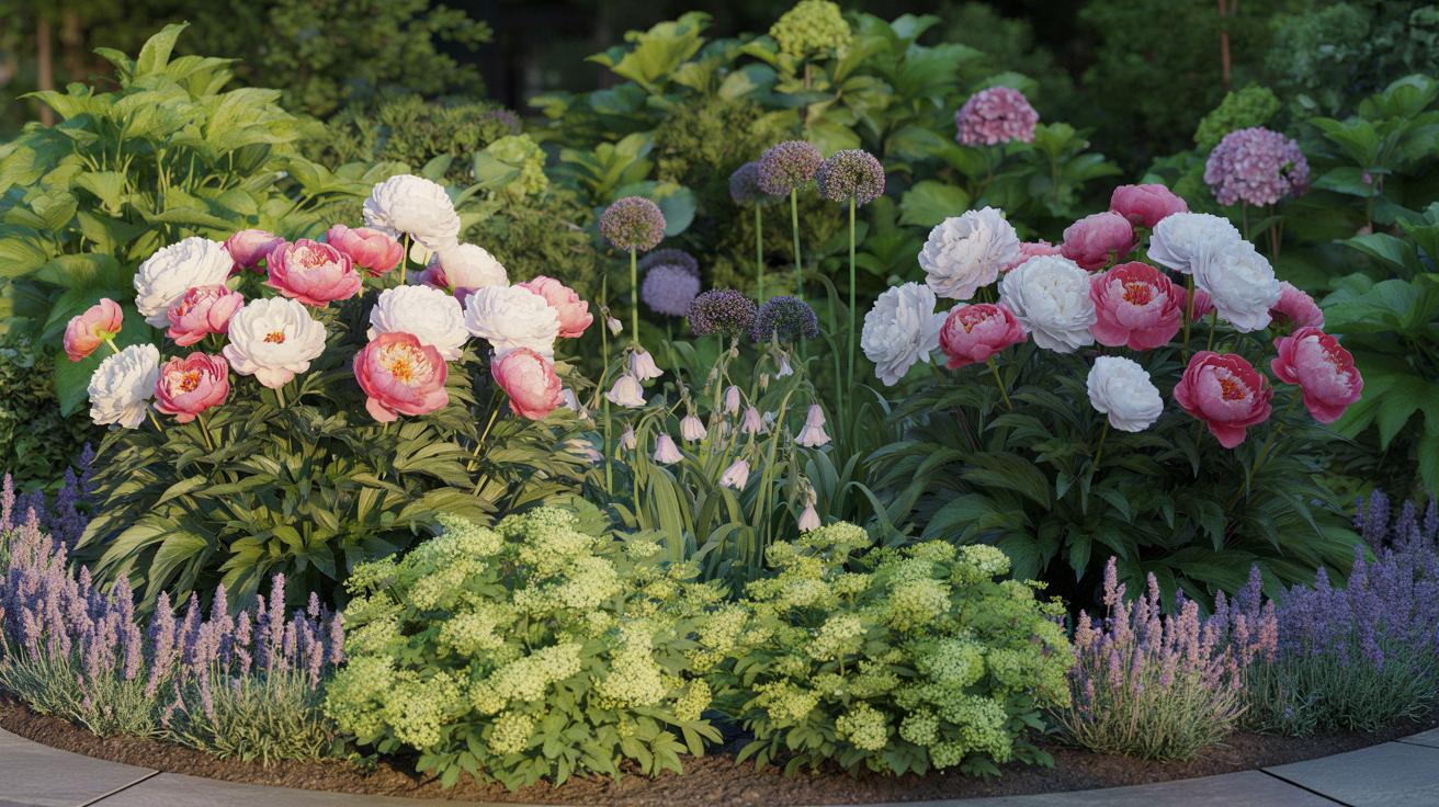 Piwonie kwitną jak szalone, gdy posadzisz obok te rośliny