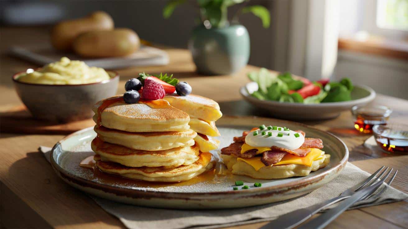 Placki ziemniaczane jak puszyste naleśniki: prosty hit z gotowanych ziemniaków