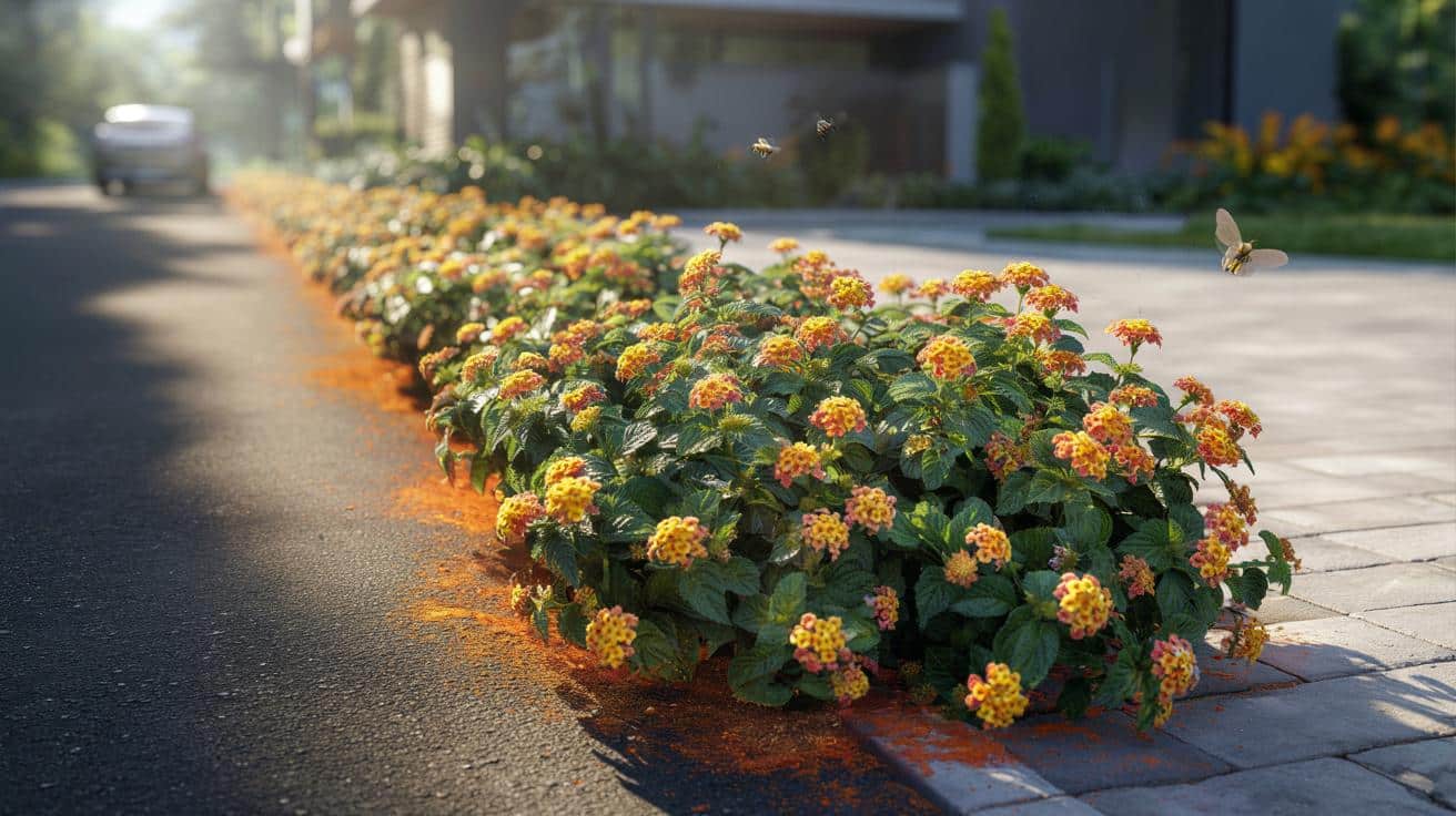 Płonąca czerwona rabata przy podjeździe: krzew, który kocha upał i asfalt