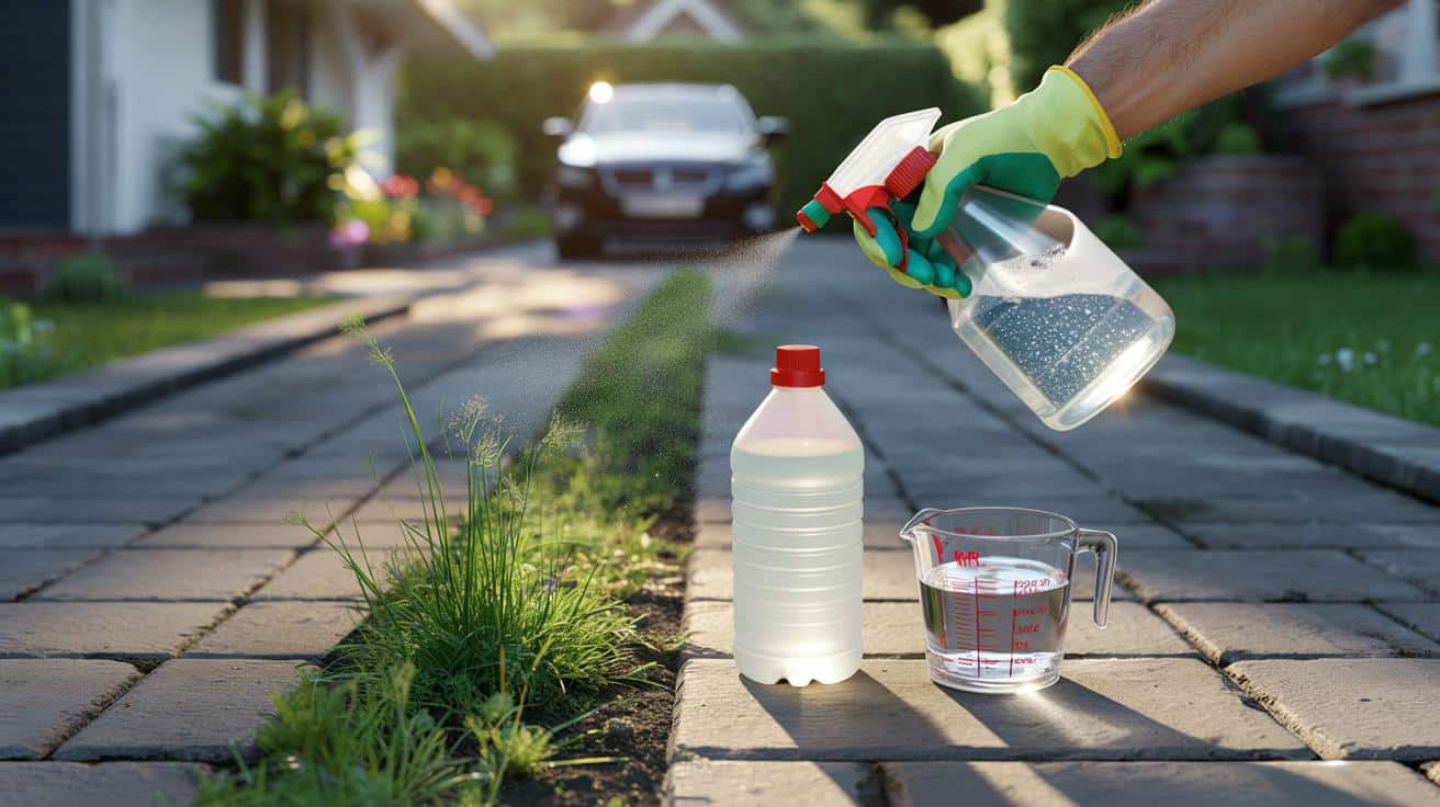 Płyn do naczyń zamiast herbicydu? Prosty trik na chwasty na podjeździe