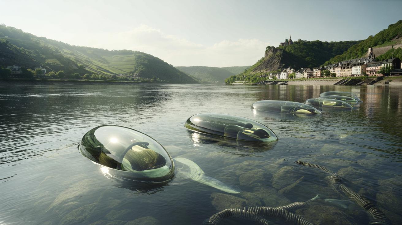 Pływające „ryby energetyczne” na Renie: nowy sposób na brak wiatru i słońca