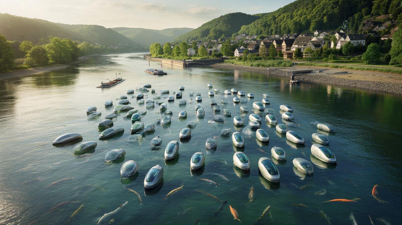 Pływające turbiny w Renie: niemiecki eksperyment zasili 500 domów