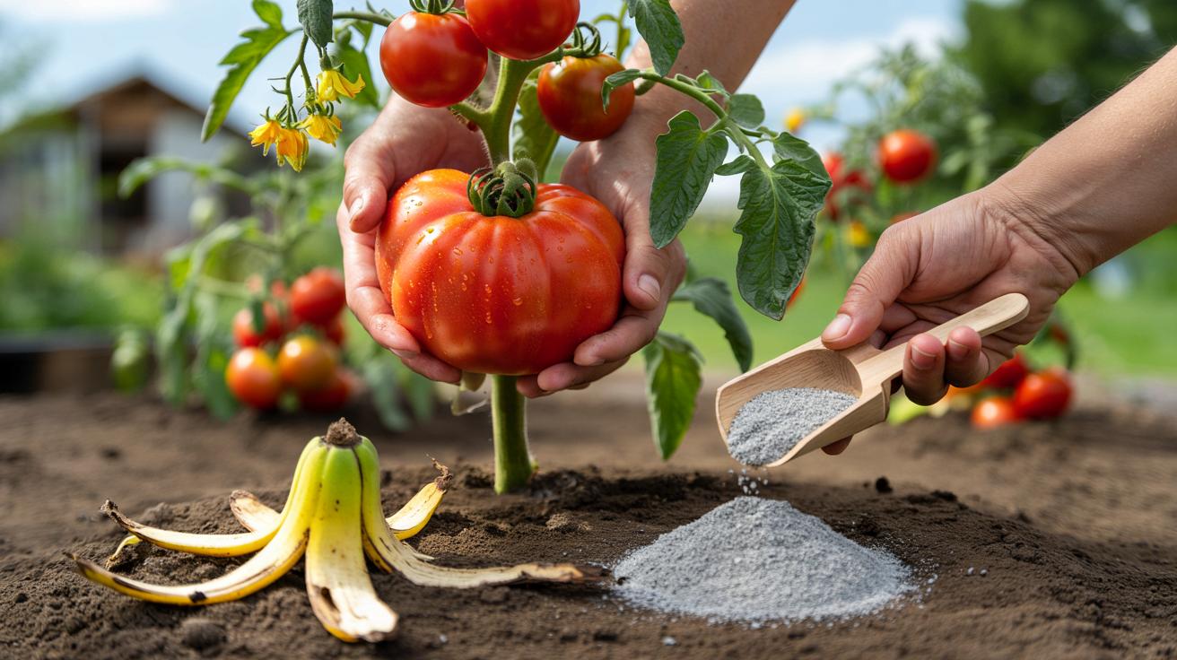 Domowy trik na pomidory XXL: wykorzystaj dwa kuchenne odpady zamiast nawozu ze sklepu