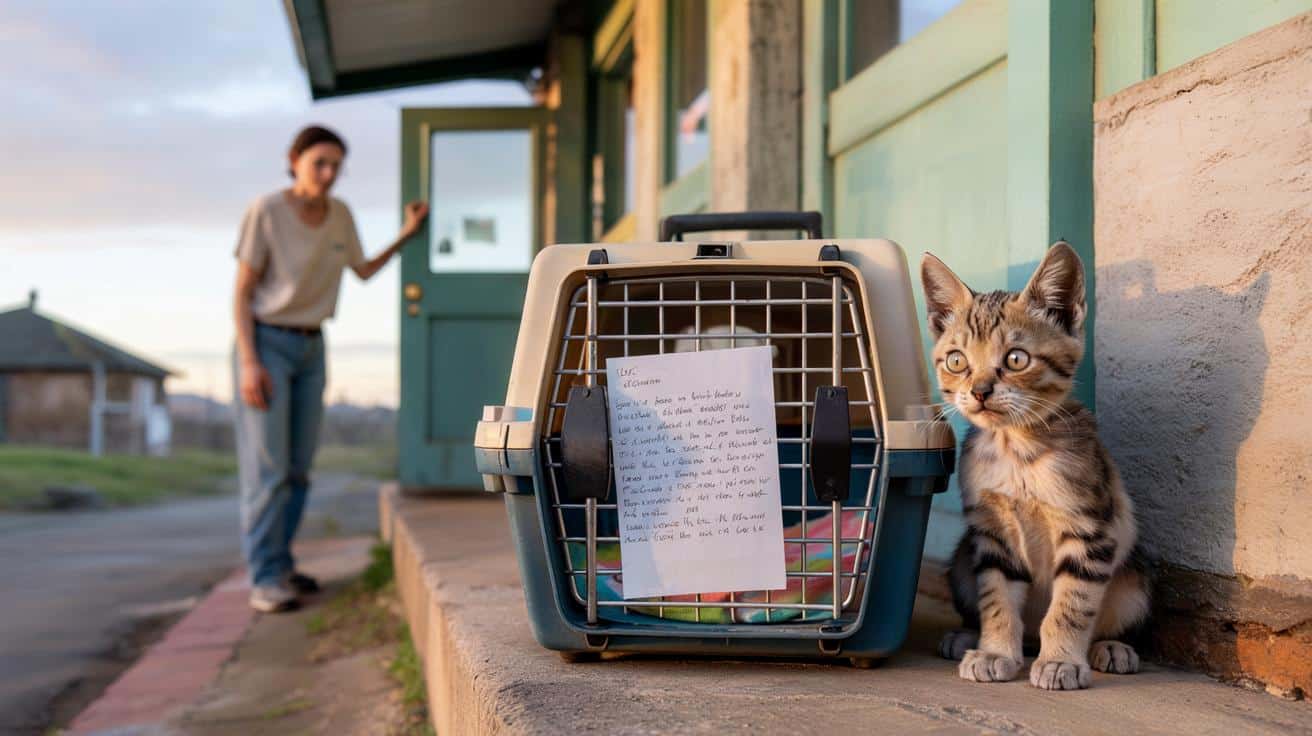 Porzucona torba przed schroniskiem. Kartka w środku złamała serca wolontariuszy