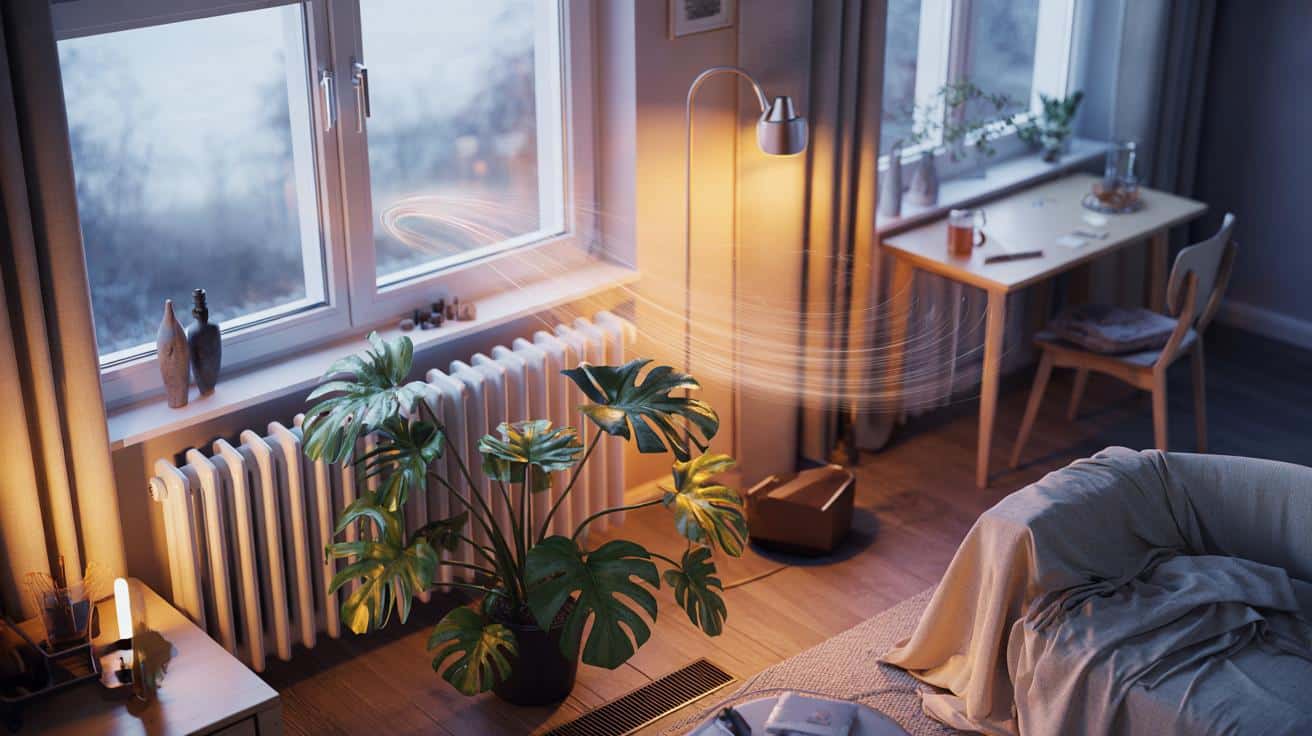 Postaw roślinę o szerokich liściach przy grzejniku a temperatura w pokoju wyrównuje się naturalnie