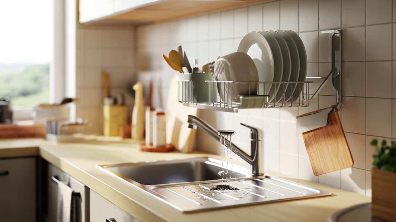 Pożegnaj ociekacz przy zlewie. Ten trik uwalnia blat i porządkuje kuchnię