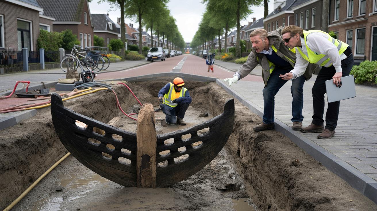 Pracowali przy kanalizacji, trafili na łódź sprzed tysiąca lat. Naukowcy przecierają oczy