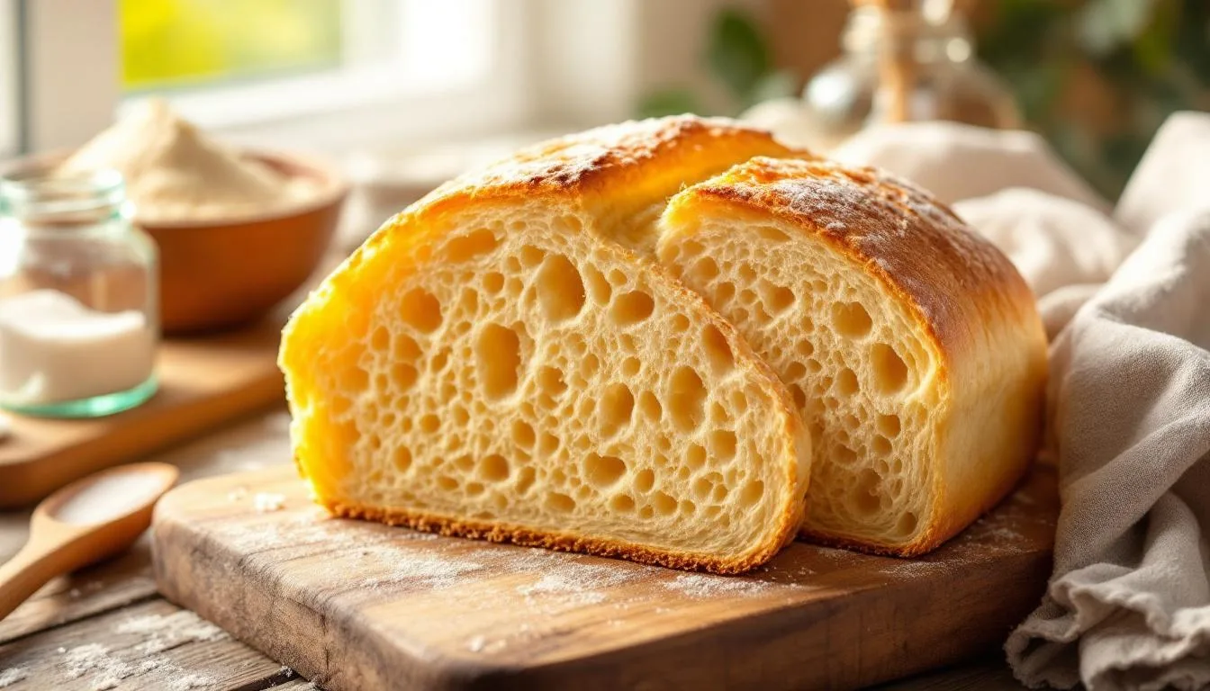 Próbowałem zrobić domowy chleb na drożdżach, był puszysty i gotowy w 2 godziny