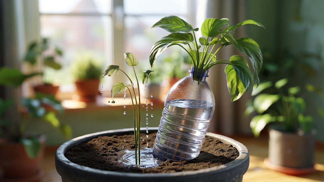 Prosta sztuczka z butelką uratuje przesuszone rośliny doniczkowe