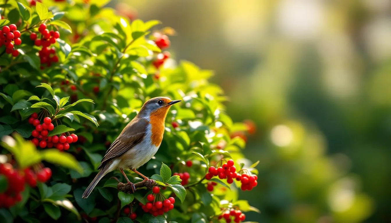 Prosty sposób na przyciągnięcie rudzika do twojego ogrodu przy pomocy krzewów