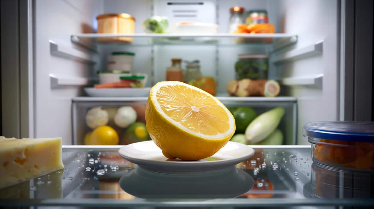 Prosty sposób z cytryną który odświeża zapach lodówki