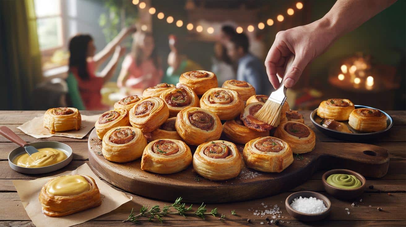 Prosty trik do imprezowych ślimaczków z ciasta francuskiego. Znikają w 10 minut