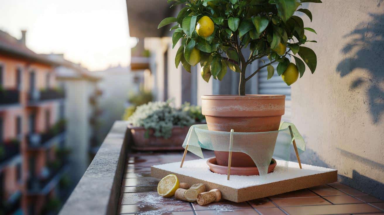 Prosty trik na ochronę cytryny w donicy przed wiosennym mrozem