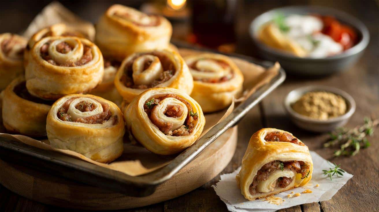 Prosty trik do wytrawnych ślimaczków z ciasta francuskiego. Znikają w 10 minut